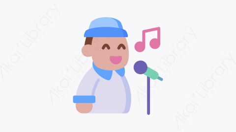图片素材-032唱歌 singingMG卡通幼儿园元素图标