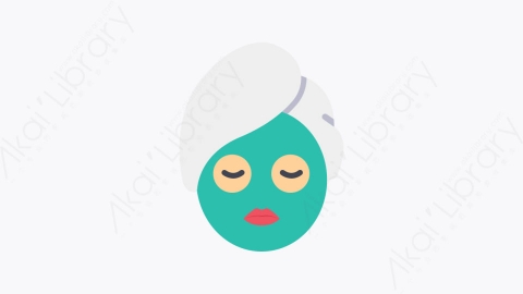 图片素材-033-面部护理facial_treatment扁平卡通美容美发元素图标