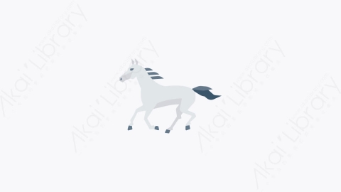 图片素材-033-马horse卡通扁平动物元素图标