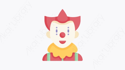 图片素材-034小丑 clownMG卡通头像元素图标