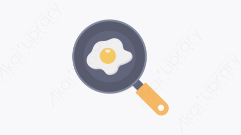 图片素材-034-煎锅frying_pan扁平卡通烹饪元素图标