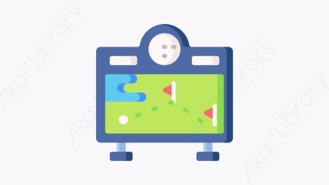 图片素材-034高尔夫球场 golf fieldMG卡通高尔夫元素图标