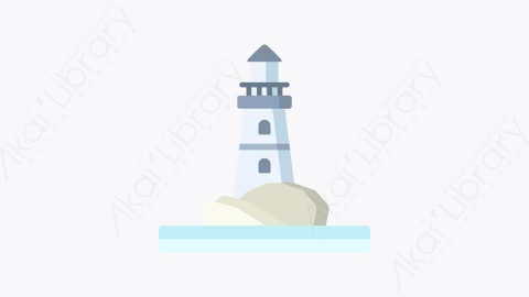 图片素材-034灯塔 lighthouseMG卡通北极元素图标