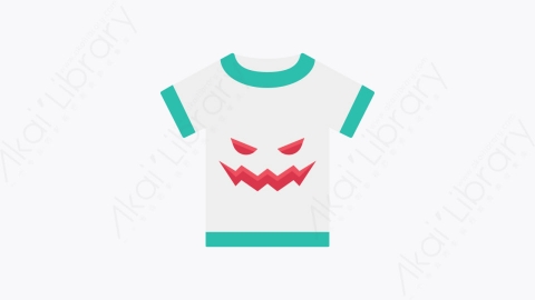 图片素材-034-t恤短袖t_shirt扁平卡通万圣节元素图标