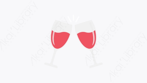 图片素材-034-酒杯wine_glass扁平卡通派对元素图标
