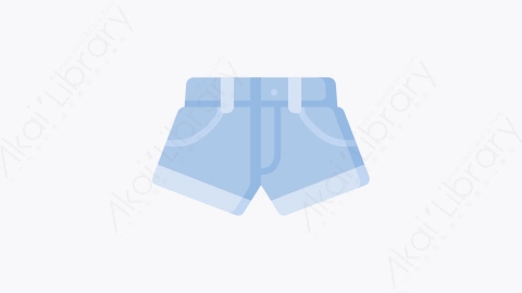 图片素材-035牛仔短裤 denim shortsMG卡通衣服元素图标