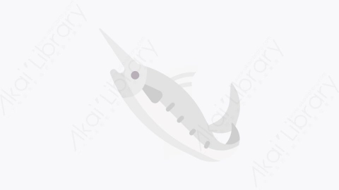 图片素材-035箭鱼 swordfishMG卡通海上生活元素图标