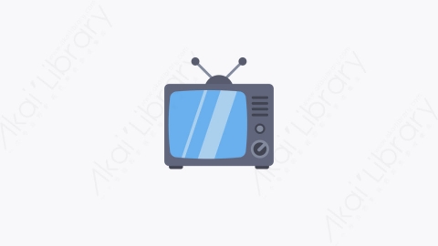图片素材-035-电视television卡通扁平业余爱好时间元素图标