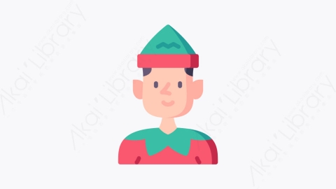 图片素材-036小精灵 elfMG卡通圣诞头像元素图标