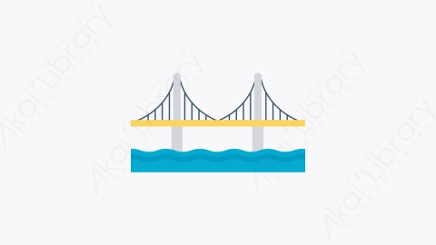 图片素材-037-桥bridge扁平卡通城市生活元素图标