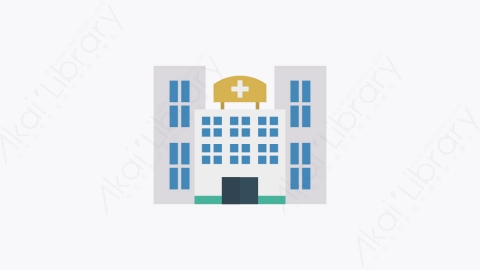 图片素材-037-医院hospital卡通扁平城市建筑元素图标