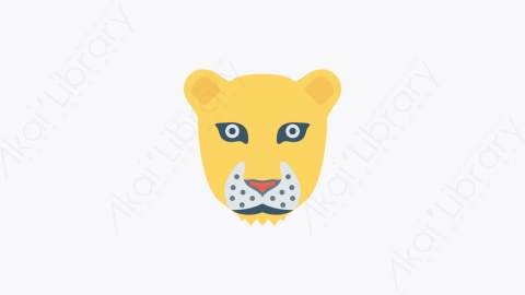 图片素材-037-豹纹leopard卡通扁平动物元素图标