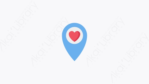 图片素材-037-位置location卡通扁平情侣婚姻婚礼元素图标