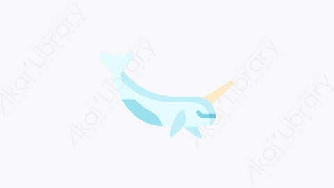 图片素材-037独角鲸 narwhalMG卡通北极元素图标