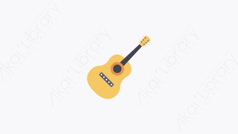图片素材-038-吉他guitar卡通扁平业余爱好时间元素图标