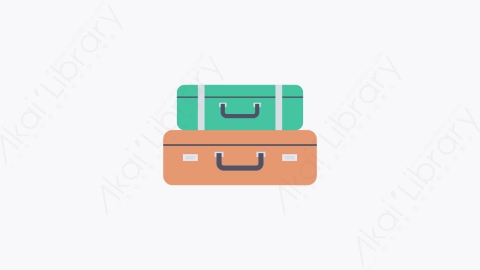 图片素材-039-行李luggage卡通扁平机场元素图标