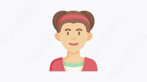 图片素材-039女人 womanMG卡通头像元素图标