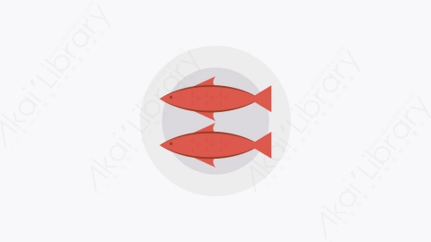图片素材-0040-鱼fish卡通扁平食物和饮料的元素图标