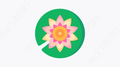 图片素材-040莲花 lotus flowerMG卡通印度共和国日元素图标