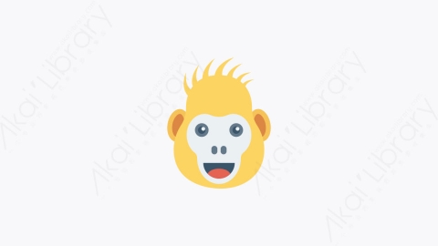 图片素材-040-猴子monkey卡通扁平动物元素图标