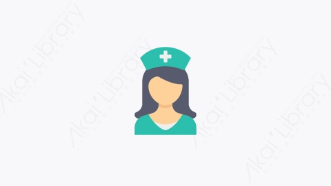 图片素材-040-护士nurse卡通扁平医疗冠状病毒元素图标