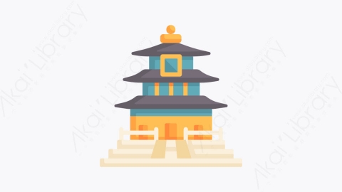 图片素材-040天坛 temple of heavenMG卡通中国元素图标