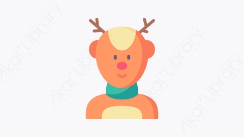图片素材-041鹿 deerMG卡通圣诞头像元素图标