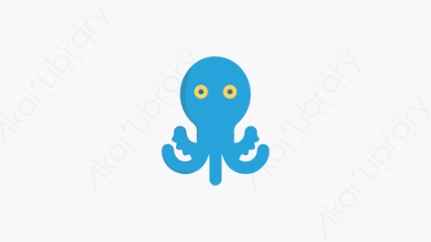 图片素材-041-章鱼octopus卡通扁平动物元素图标