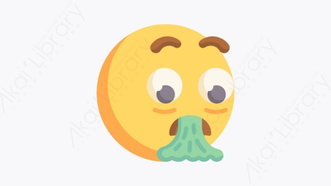 图片素材-041呕吐 vomitingMG卡通表情符号元素图标