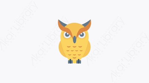 图片素材-042-猫头鹰owl卡通扁平动物元素图标