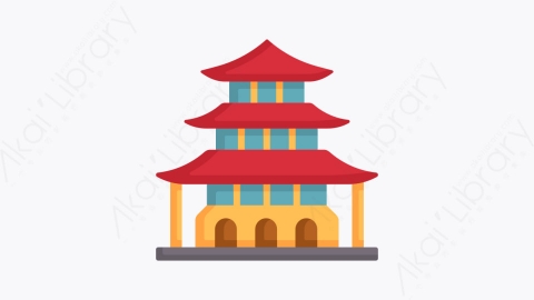 图片素材-042宝塔 pagodaMG卡通中国元素图标