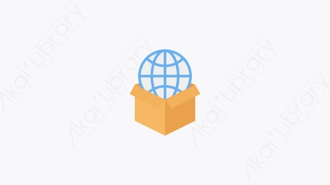 图片素材-043-地球仪globe扁平卡通购物和电子商务元素图标
