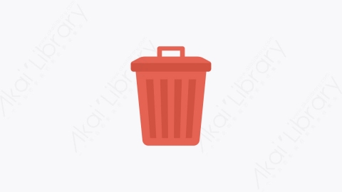 图片素材-043-垃圾箱trash卡通扁平家用设备和电器元素图标