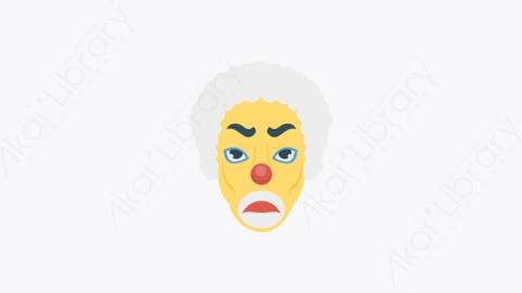 图片素材-0044-小丑clown卡通扁平马戏团元素图标