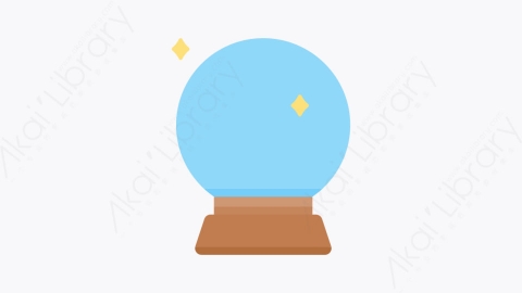 图片素材-044水晶球 crystal ballMG卡通马戏团元素图标