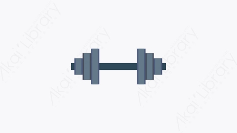 图片素材-044-哑铃dumbbell卡通扁平健康和健身元素图标