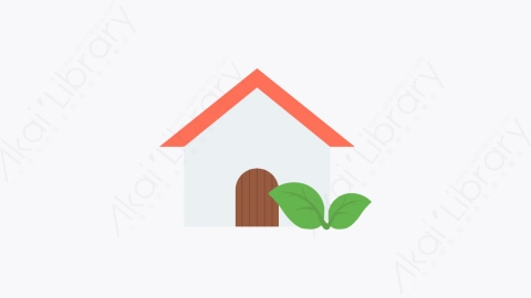 图片素材-044-住宅eco_home卡通扁平自然生态元素图标