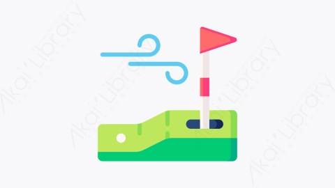 图片素材-044高尔夫球场 golf fieldMG卡通高尔夫元素图标