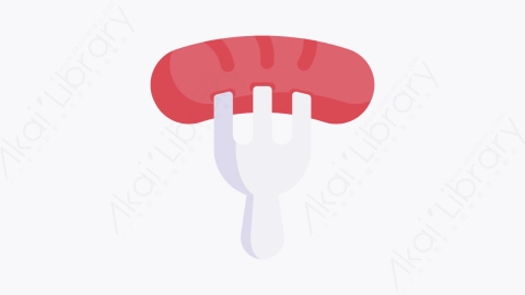 图片素材-044香肠 sausageMG卡通澳大利亚国庆日元素图标