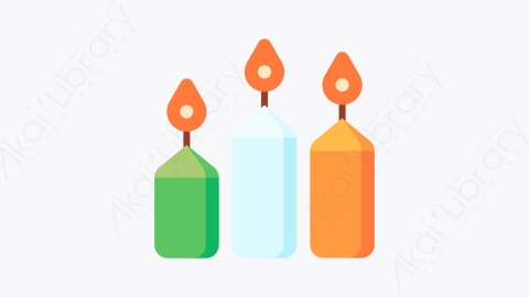 图片素材-045蜡烛 candlesMG卡通印度共和国日元素图标