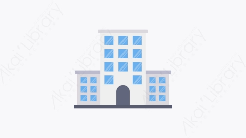 图片素材-045-办公楼office_building扁平卡通办公空间元素图标