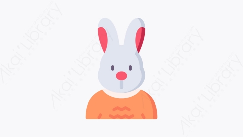 图片素材-045兔子 rabbitMG卡通圣诞头像元素图标