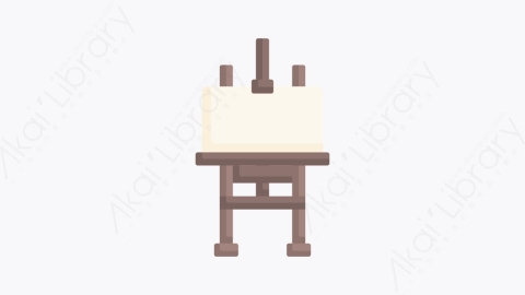 图片素材-046画架 easelMG卡通美术元素图标
