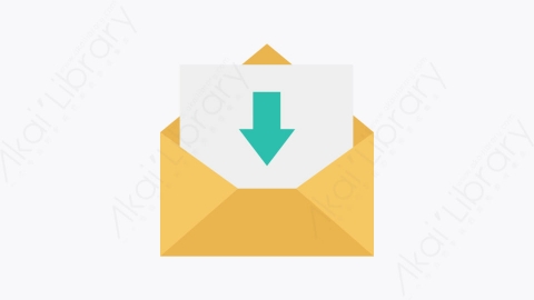 图片素材-046-接收邮件receive_mail扁平卡通通信元素图标