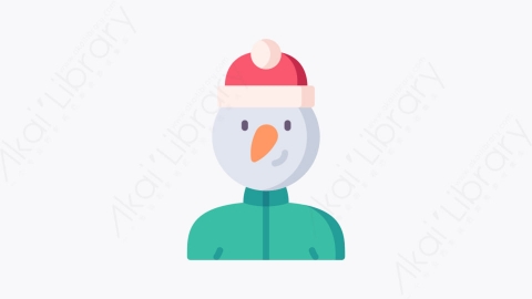 图片素材-046雪人 snowmanMG卡通圣诞头像元素图标