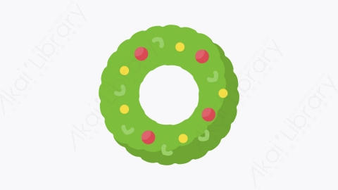 图片素材-047圣诞花环 christmas wreathMG卡通圣诞城市元素图标