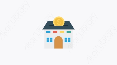 图片素材-0047-住宅house卡通扁平金融财务元素图标