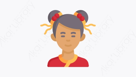 图片素材-048女孩 girlMG卡通中国元素图标