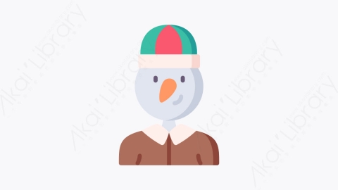 图片素材-048雪人 snowmanMG卡通圣诞头像元素图标