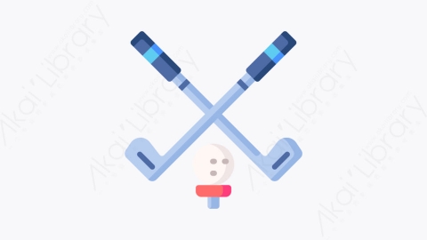 图片素材-049高尔夫球棒 golf stickMG卡通高尔夫元素图标